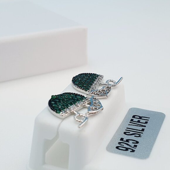 "925 Sterling Silver Cubic Zirconia Earrings, U19254804 - Picture 10 of 11